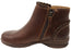 Comfortiva Fallston Womens Comfortable Wide Fit Leather Ankle Boots