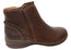 Comfortiva Fallston Womens Comfortable Wide Fit Leather Ankle Boots