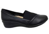 Revere Naples Wedge Womens Comfortable Leather Wide Width Shoes