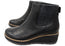 Comfortiva Ferna Womens Comfortable Leather Wedge Ankle Boots