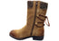 Comfortiva Salem Womens Wide Fit Comfort Leather Suede Mid Calf Boots