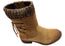 Comfortiva Salem Womens Wide Fit Comfort Leather Suede Mid Calf Boots