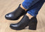 Born Kenzy Womens Comfortable Leather Mid Heel Ankle Boots