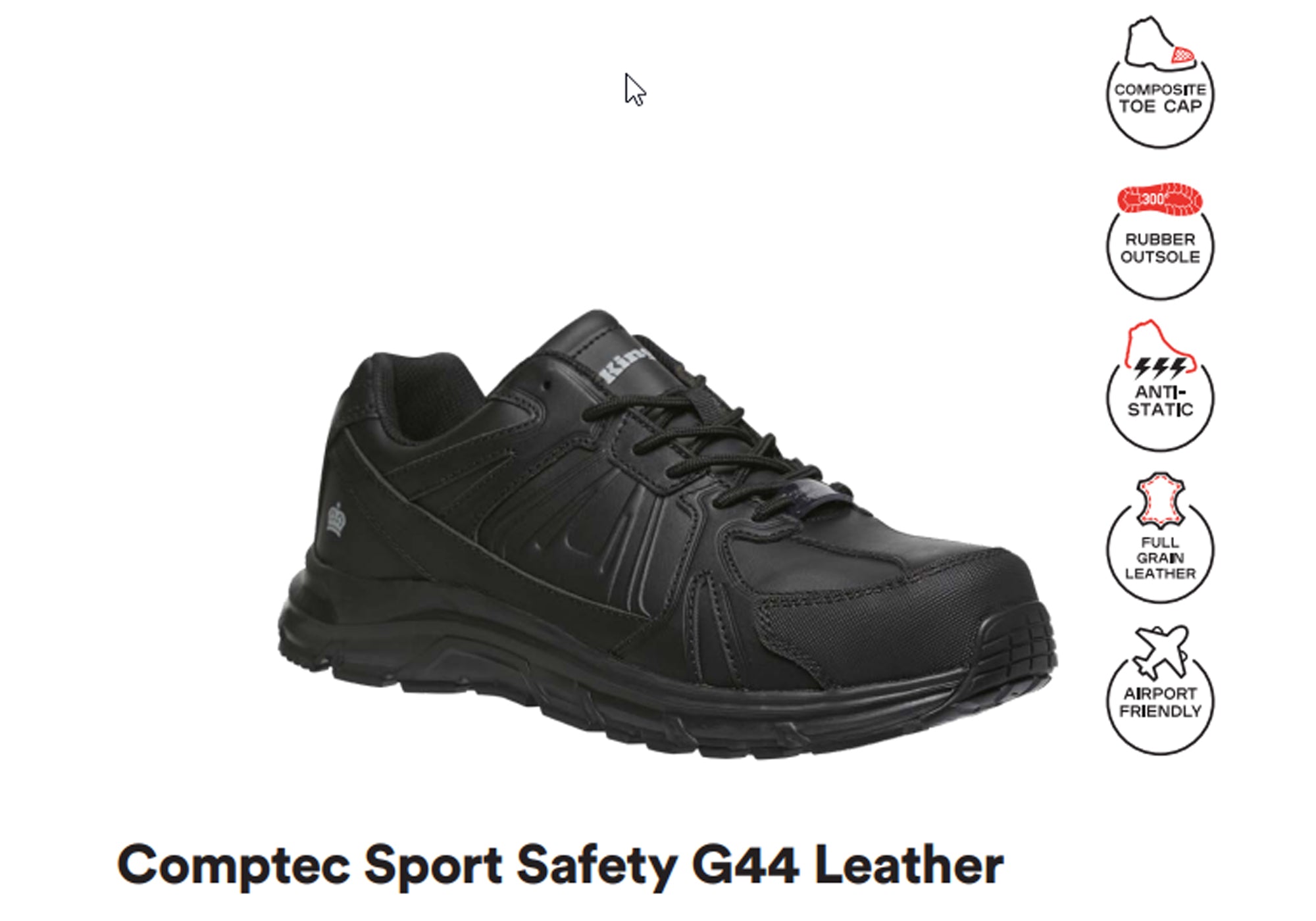 KingGee Comptec G44 Sport Safety Mens Composite Safety Cap Shoes