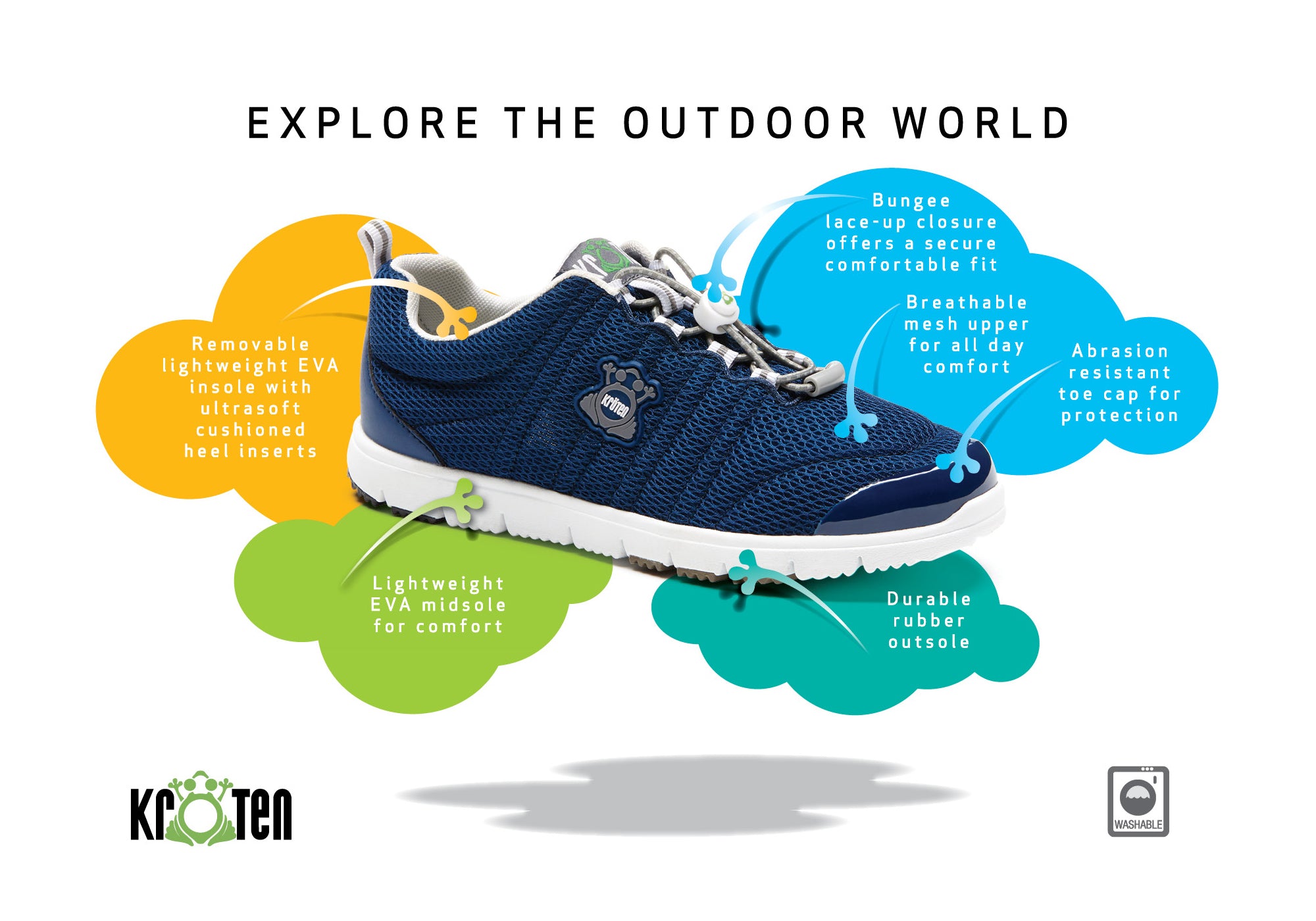Kroten Womens Travelwalker Comfortable Wide Fit Walking Shoes