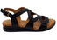 Orizonte Leelalite Womens Comfortable European Leather Wedge Sandals