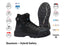 KingGee Mens Quantum Hybrid Zip Lace Composite Toe Work Boots Black