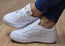 Reebok Club C Double Womens Comfortable Leather Lace Up Sneakers