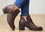 Born Royce Womens Comfortable Leather Mid Heel Ankle Boots