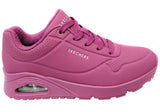 Skechers Womens Uno Stand on Air Comfortable Shoes Magenta