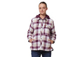 Hard Yakka Womens Heritage Quilted Flannel Hooded Shacket