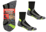 2 Pairs of Hard Yakka Mens Core Coolmax Padded Quater Crew Sock
