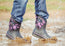 Bogs Womens Classic Mid Painterly Comfortable Gumboots