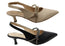Dakota Teena Womens Brazilian Sling Back Heels With Comfort Footbed