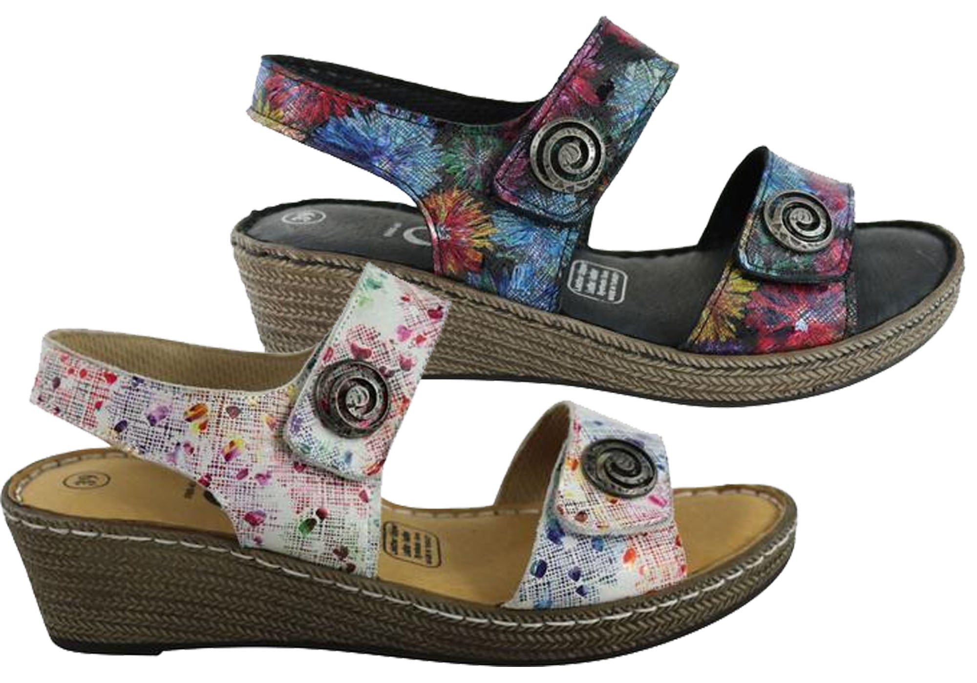 Cabello Comfort 5986-60 Womens Leather Comfort Sandals Made In Turkey
