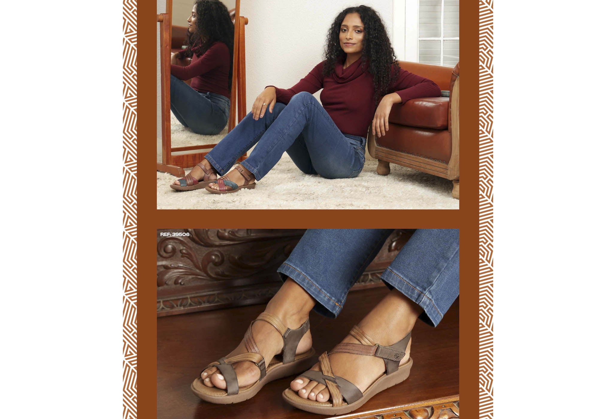 New Face Lottia Womens Comfortable Leather Sandals Made In Brazil