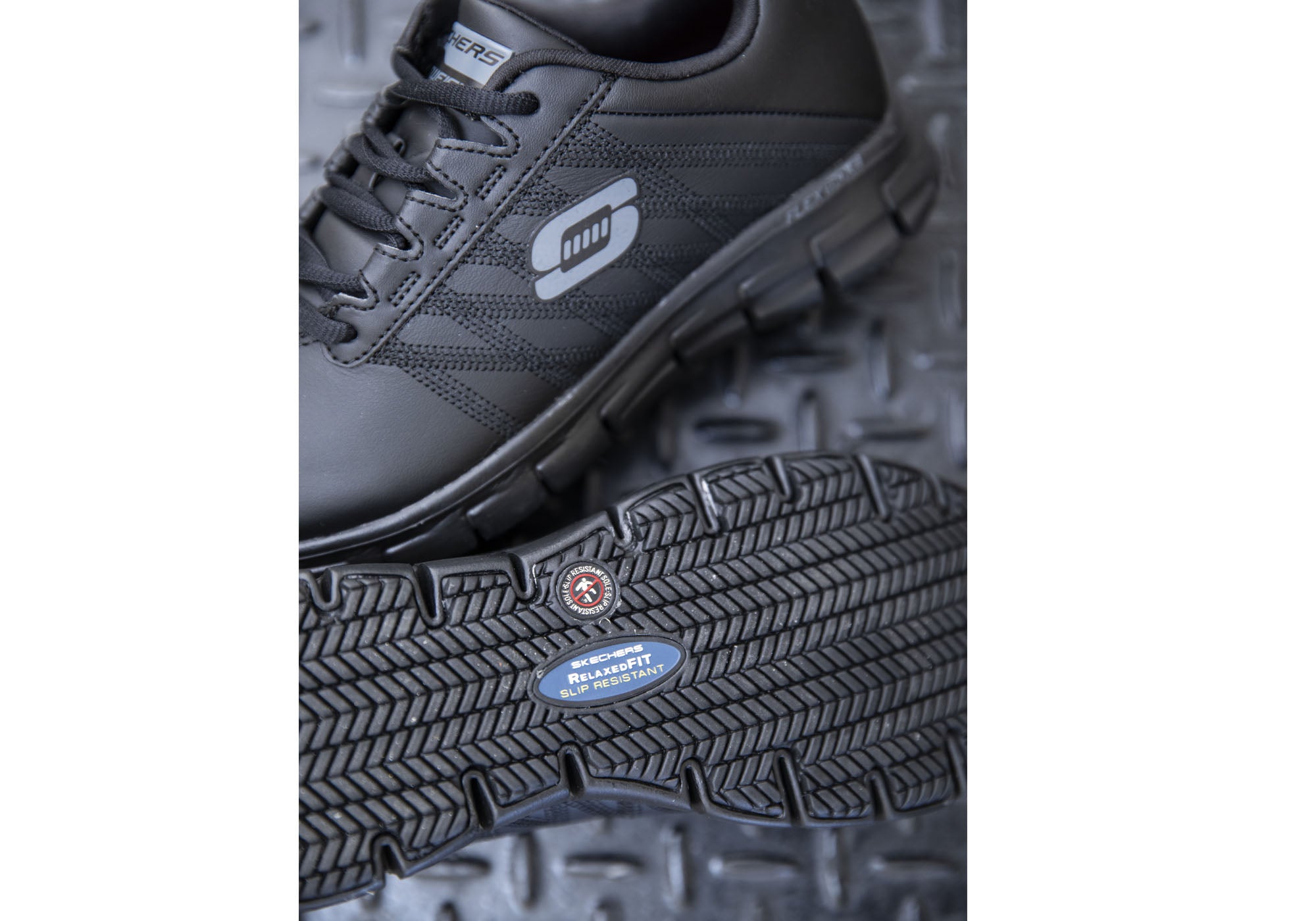 Skechers Womens Sure Track Erath Slip Resistant Wide Fit Work Shoes