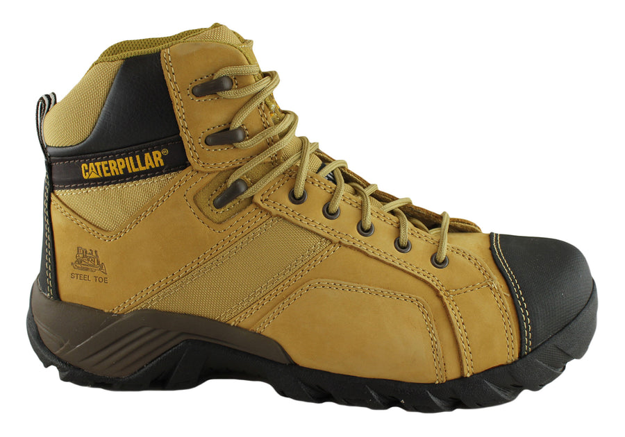 Buy Caterpillar Holton Mens Steel Toe Work Boots Fast Shipping