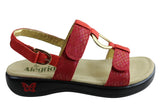 Alegria Julie Womens Comfortable Leather Adjustable Strap Sandals