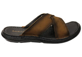 Savelli Kobes Mens Leather Comfort Slide Sandals Made In Brazil