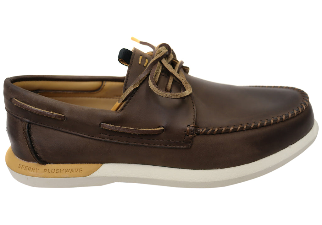 Sperry Mens Leather Authentic Original Plushwave 2.0 Boat Shoes