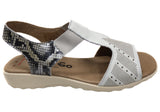 Flex & Go Montana Womens Comfortable Leather Sandals Made In Portugal