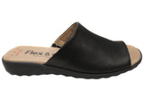 Flex & Go Host Womens Comfort Leather Slides Sandals Made In Portugal