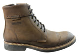 Sollu Fitzroy Mens Comfort Leather Lace Up Boots Made In Brazil