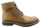 Sollu Fitzroy Mens Comfort Leather Lace Up Boots Made In Brazil