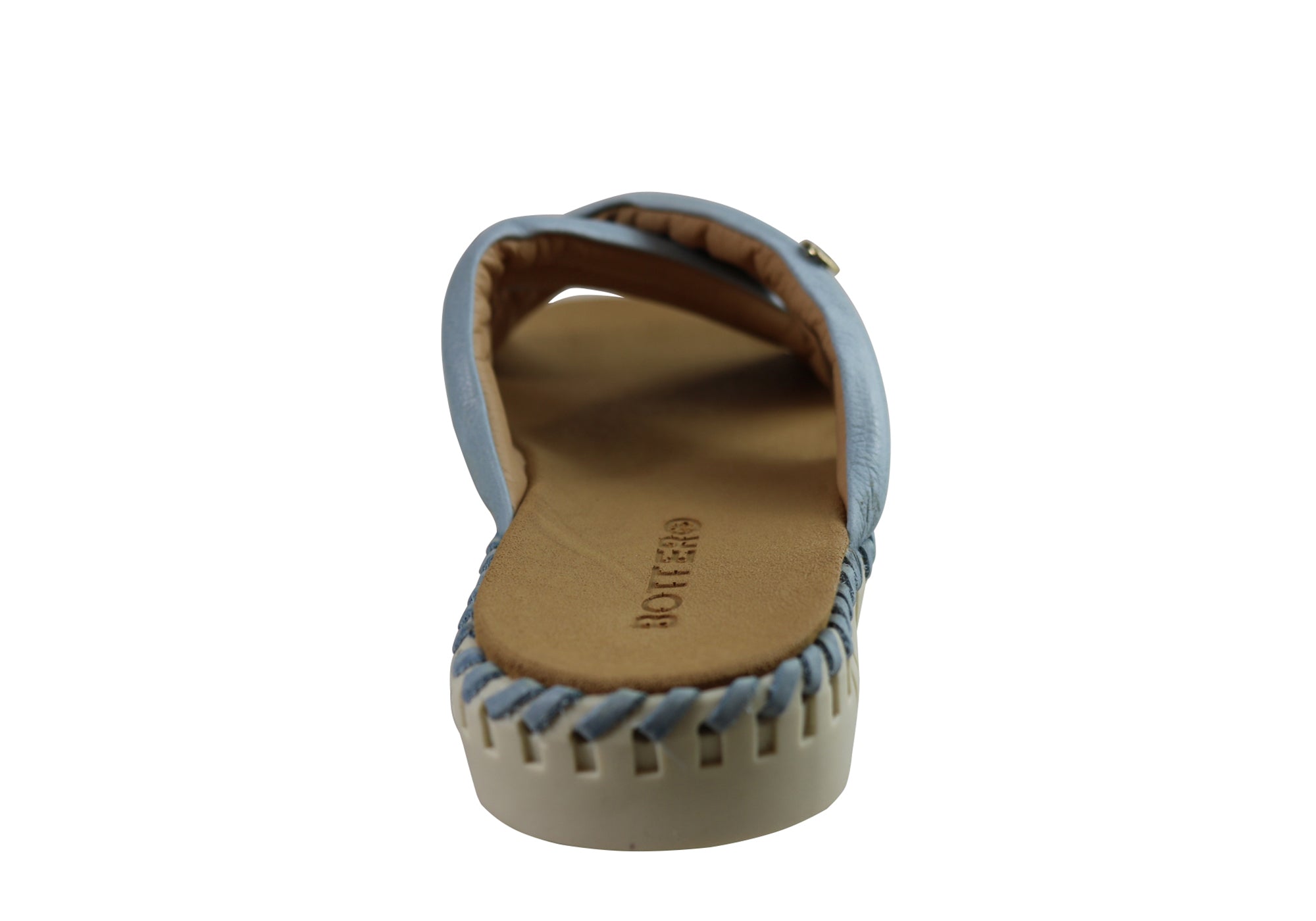Bottero Bonnie Womens Comfort Leather Slides Sandals Made In Brazil
