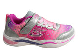 Skechers Kids Girls S Lights Power petals Painted Daisy