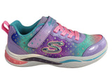 Skechers Kids Girls S Lights Power petals Painted Daisy