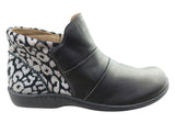 Flex & Go Katrina Womens Comfort Leather Ankle Boots Made In Portugal