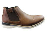 Sollu Wilburn Mens Comfort Leather Chelsea Dress Boots Made In Brazil