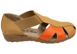 Flex & Go Skyler Womens Comfort Leather Sandals Shoes Made In Portugal
