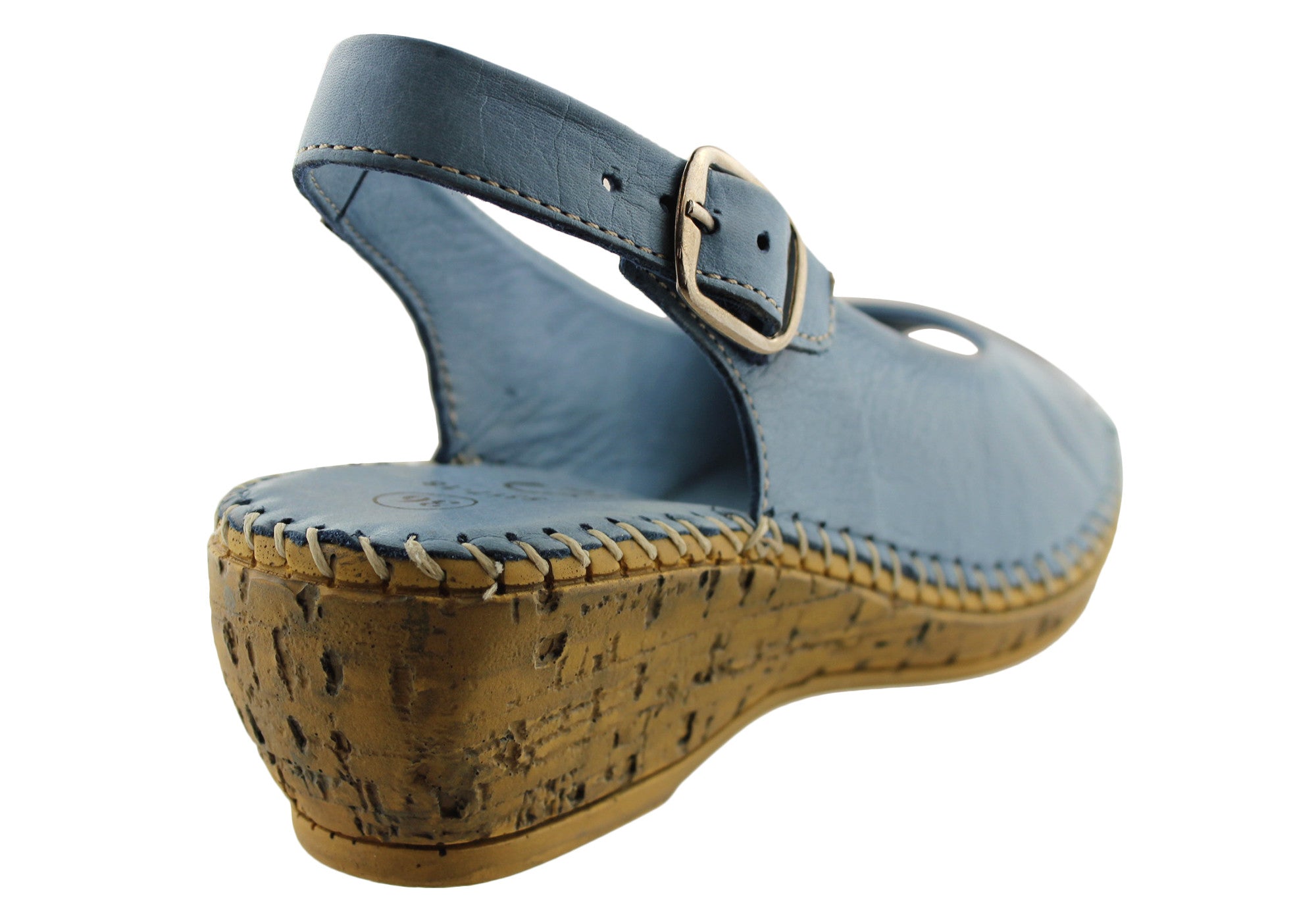 Cabello Comfort 5317-18 Womens Leather Comfort Wedge Sandals