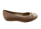 Bottero Pearl Womens Comfortable Leather Flats Made In Brazil