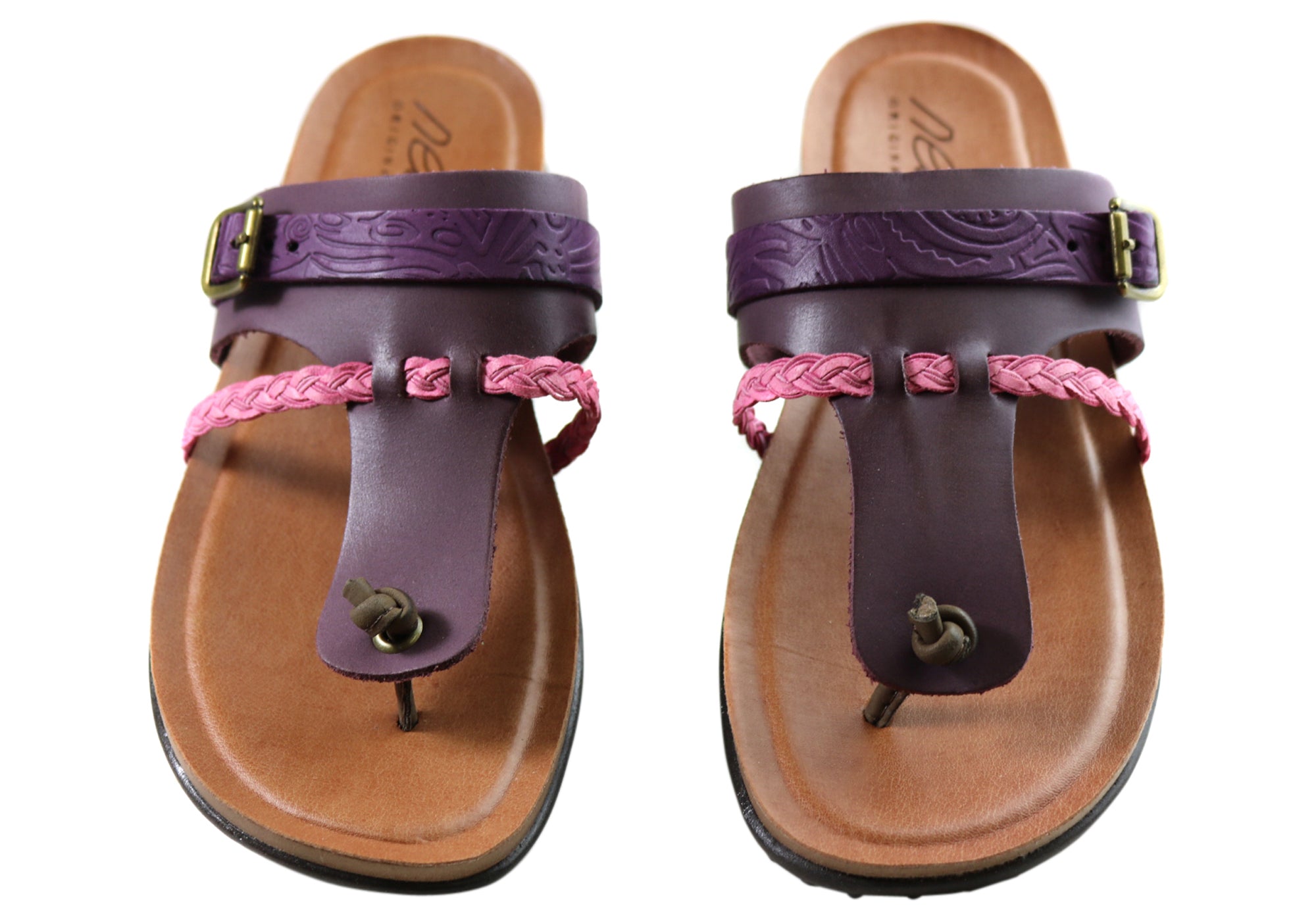 New Face Palms Womens Comfortable Leather Sandals Made In Brazil