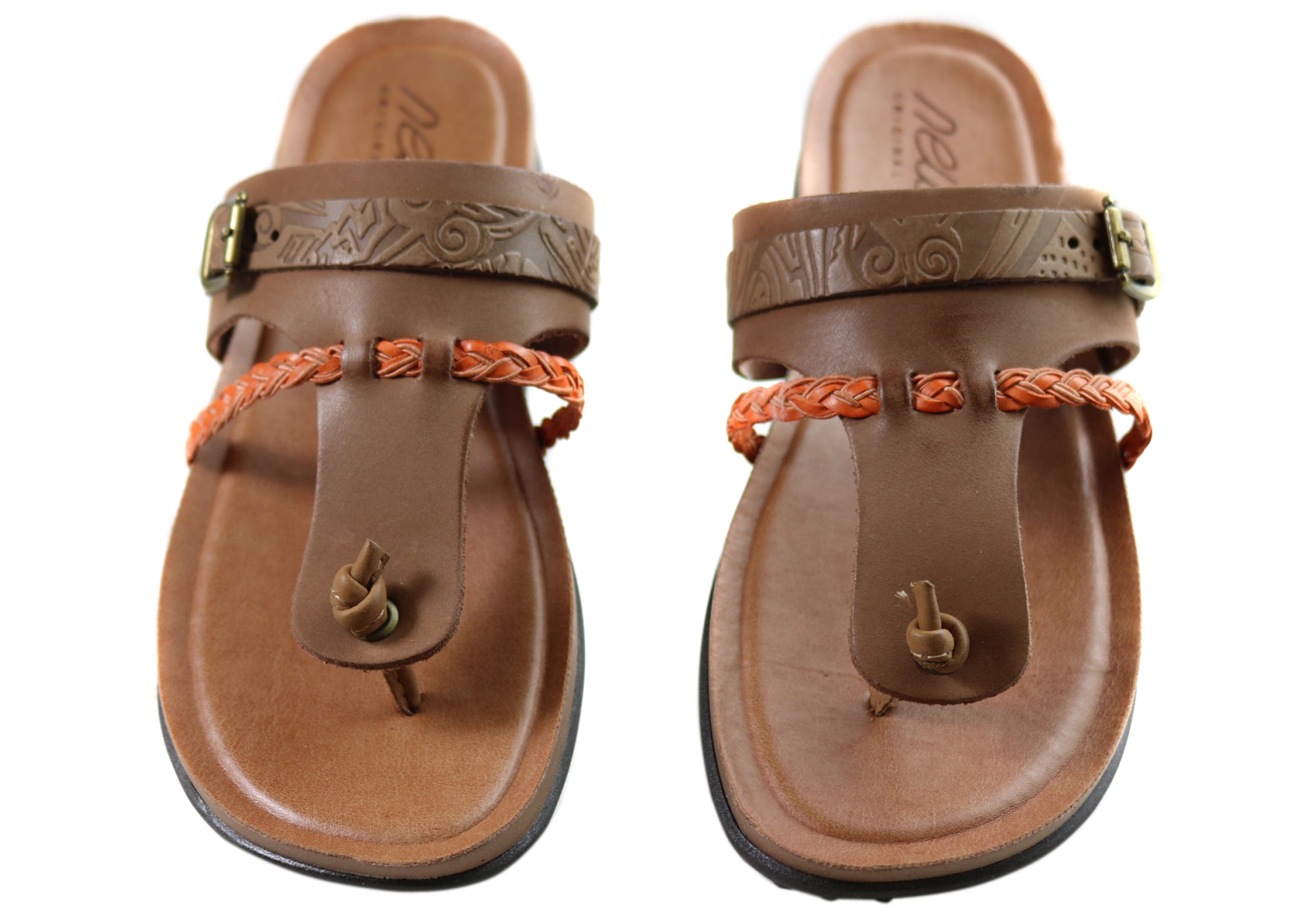 New Face Palms Womens Comfortable Leather Sandals Made In Brazil