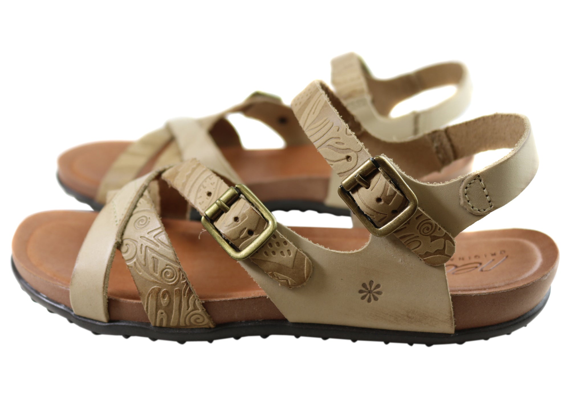 New Face Island Womens Comfortable Leather Sandals Made In Brazil