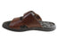 Pegada Fletcher Mens Cushioned Leather Slide Sandals Made In Brazil