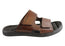 Pegada Fletcher Mens Cushioned Leather Slide Sandals Made In Brazil