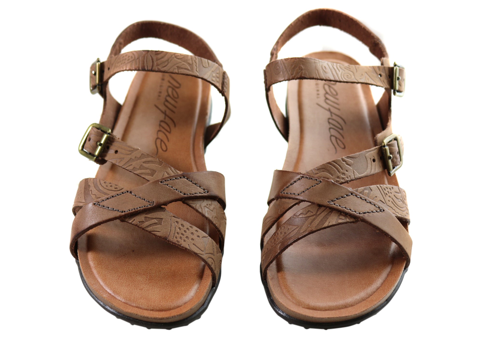 New Face Island Womens Comfortable Leather Sandals Made In Brazil