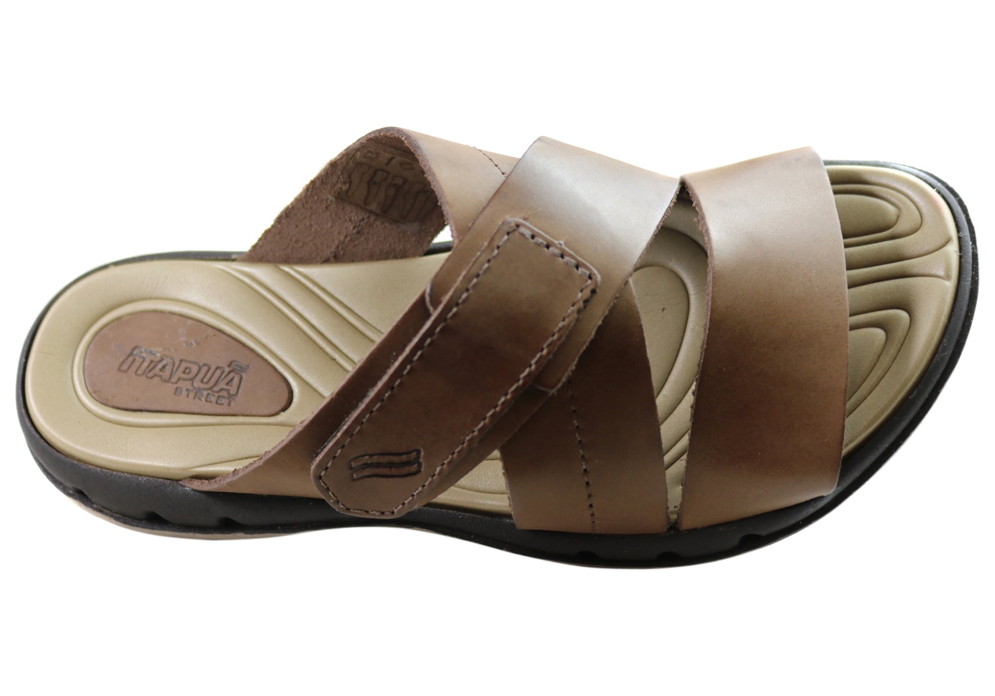 Itapua Max Mens Leather Comfortable Slides Sandals Made In Brazil