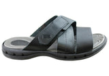 Itapua Max Mens Leather Comfortable Slides Sandals Made In Brazil