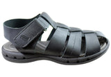 Itapua Troy Mens Leather Comfort Closed Toe Sandals Made In Brazil