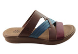 New Face Anza Womens Comfort Leather Slides Sandals Made In Brazil