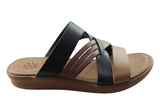 New Face Anza Womens Comfort Leather Slides Sandals Made In Brazil