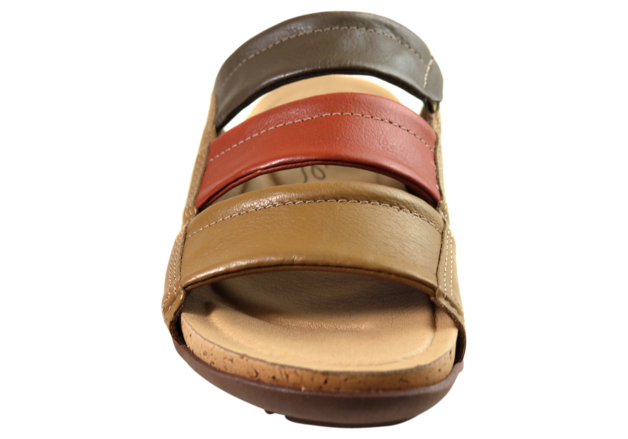 New Face Serenity Womens Comfort Leather Slides Sandals Made In Brazil