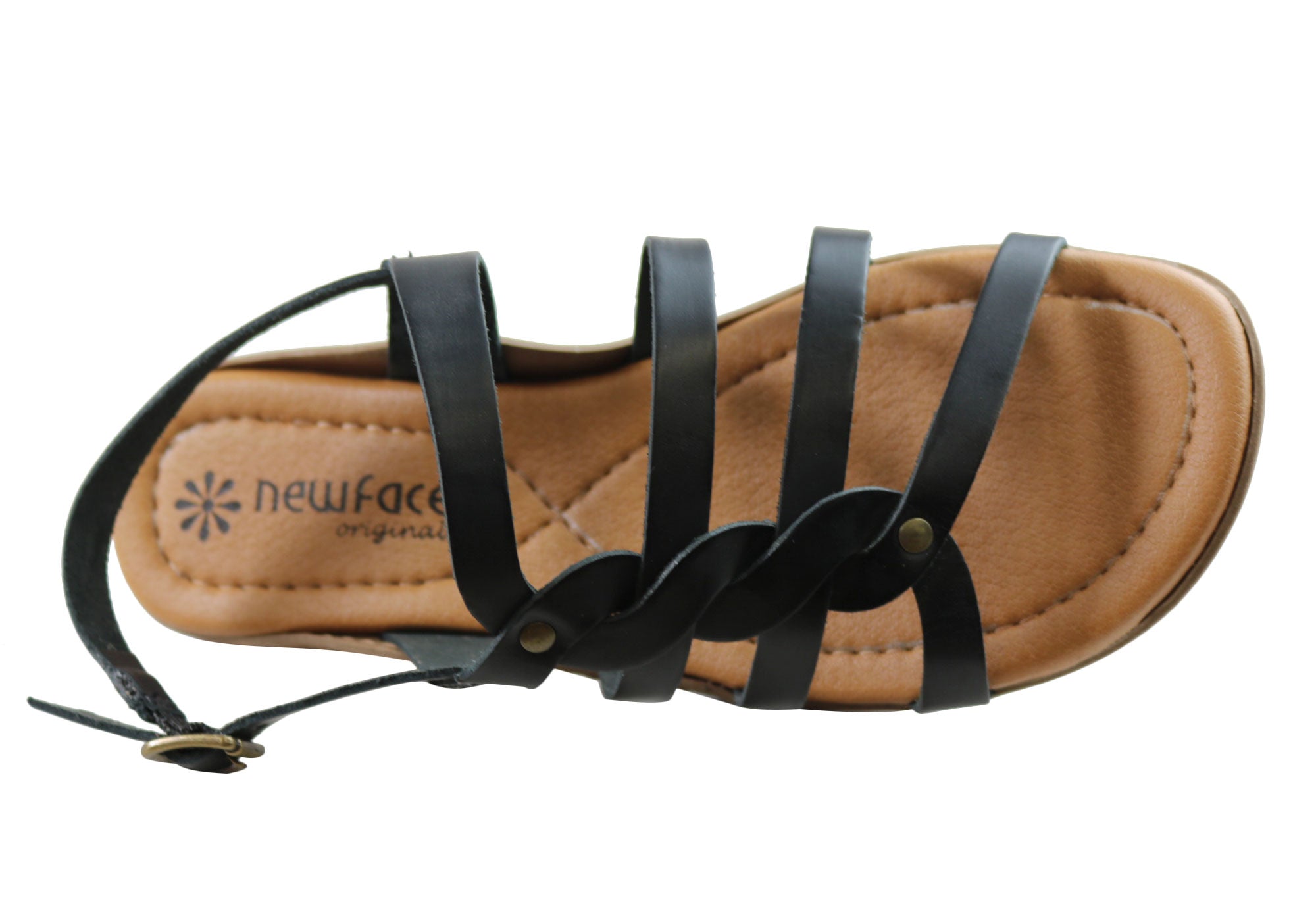 New Face Estella Womens Comfortable Leather Sandals Made In Brazil